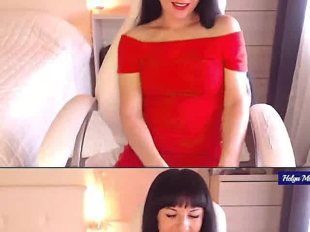 Enchanting Little Titty Jessy Red Costume Undress & Tease