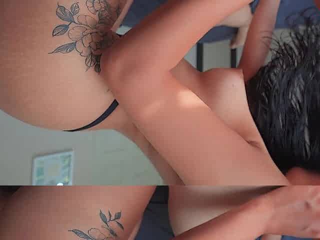 It merely took me a minute to make him cum in my vagina - amateur creampie