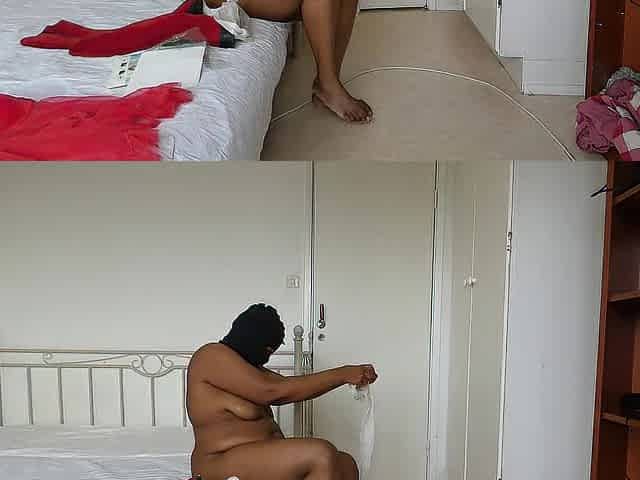 Masturbating in red boots, part 1