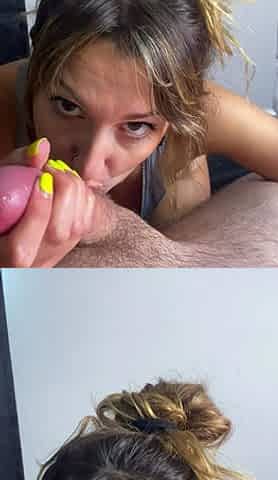 Amateur BJ Oral POV Blowjob Cumshot