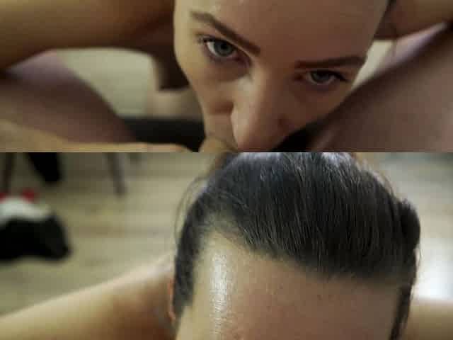 Petite Brunette Gets Face Slapped & Tits Covered