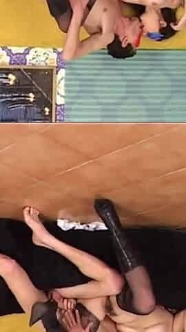 Hot Sexy Masked MILF with Hairy Pussy Fucked and Cummed in Mouth by Monster Cock Amateur