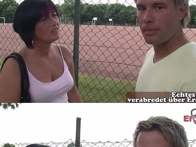 German curvy wife is cheating with stranger