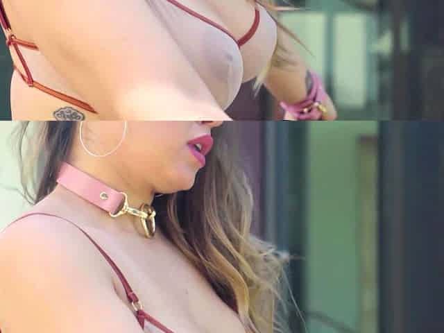 Chubby latina Sophie posing nude outdoor