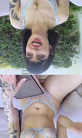 Brunette solo honey shows her masturbating skills