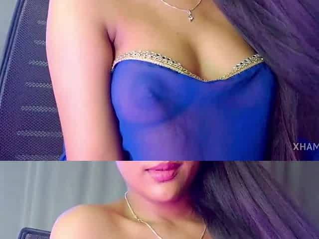 Busty indian redhead teases webcam solo with sensual hunger