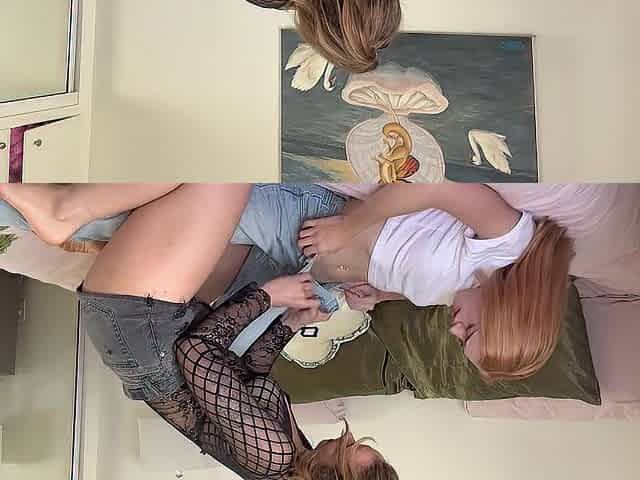 Kinky College Lesbian babes - Ophelia Fae & Gracey Snow