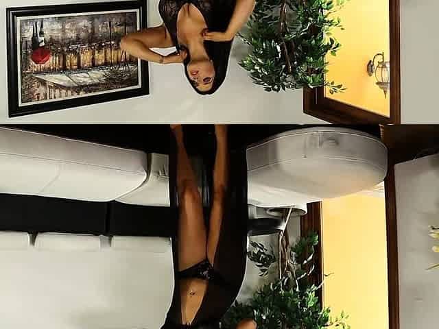 Romi Rain's sexy striptease and pussy play