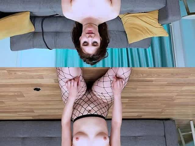 Cute brunette teen ho Natalie Monroe facialed by big cock