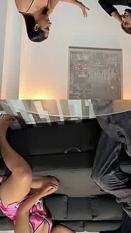 I'm Hot and My Boyfriend's Friend Leyton Big Fucks Me with His Big Hard Cock Sneaking on the Couch - Porn En Espaol