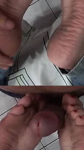 Jeans, Dirty and Wrinkled Soles Footjob