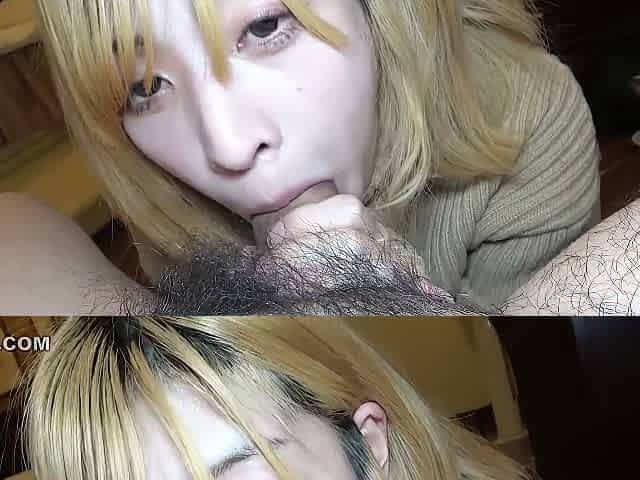 Cute Japanese Blonde Teen 18+. Nice Body. Cum In The Mouth