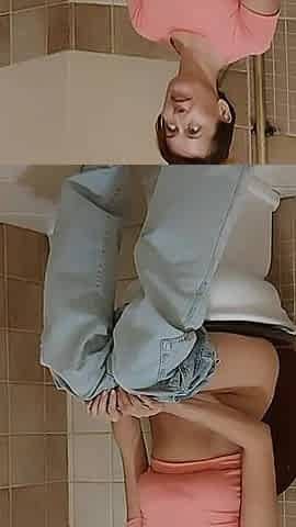 She Peed and Wiped Her Wet, Hairy Pussy