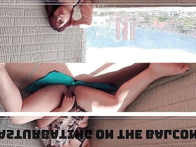 Masturbating on the balcony Previa