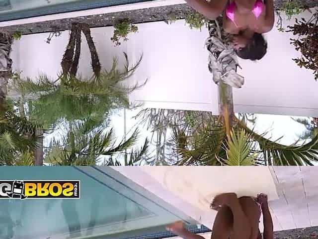 black large bazookas get drilled by thick rod