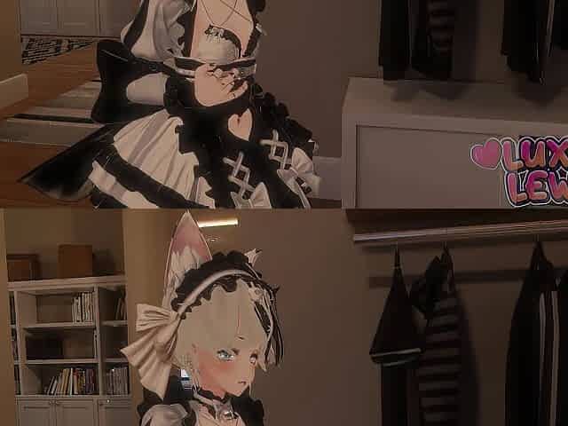 Slutty femboy maid catches u wanking...