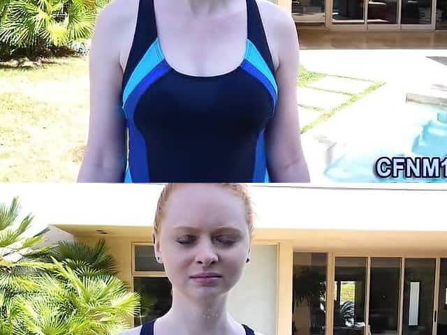 Dressed ginger teen in pov gets spermed