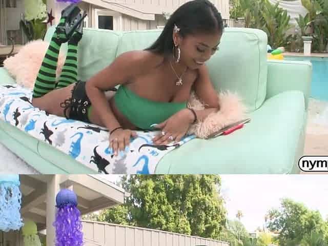 NYMPHO Black bombshell Nia Nacci gets booty banged