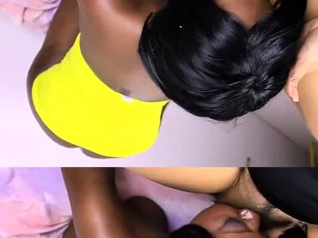 Black and ebony babes get a stiff dick