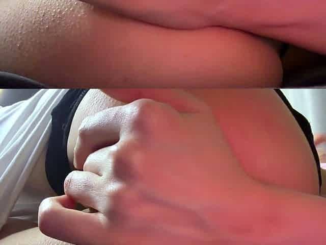 Satisfying my pussy with a black cock