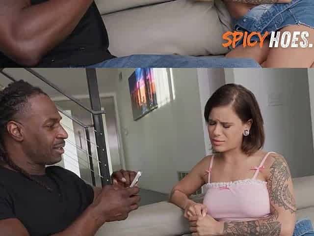 Ebony Chap Pulls His Dick Out And Puts it Str8 Into Sexy Actress Booty
