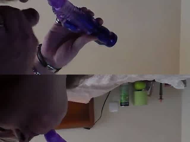 Jen is sucking on Johns knob and a sex tool