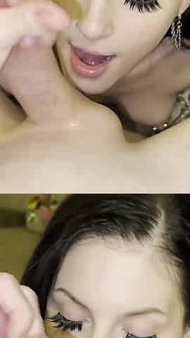 Sloppy Ball Sucking and Cum Play