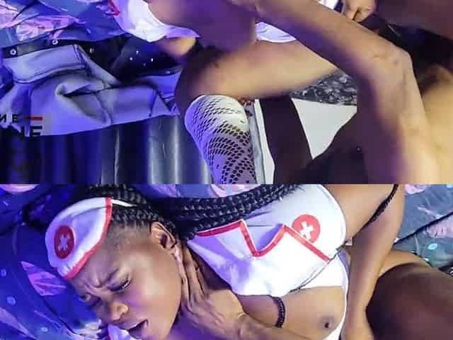 Thick sexually excited Chick sexyskaly switch from nursing to a pornstar