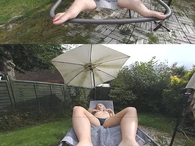 Teasing Frenchie Teen Fingered in the Garden