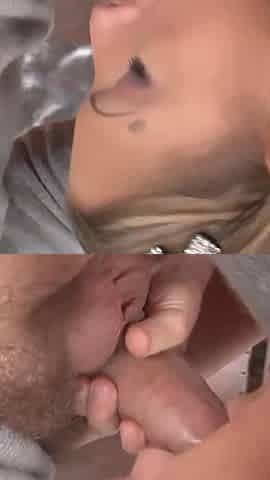 Two babes getting pounded by a pornstar