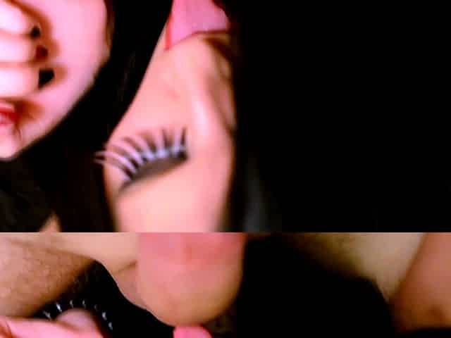 Brunette slut pov blowjob in close up HD