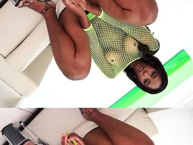 Hot amateur ebony blows and rides her white Bfs big cock