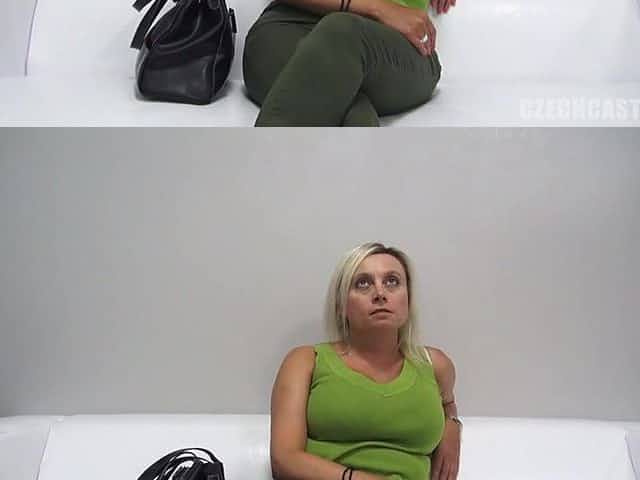Ugly oiled up blonde mature Marie - POV hardcore casting with blowjob