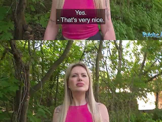 Public Agent Blond French Jogger Screws My Large Penis