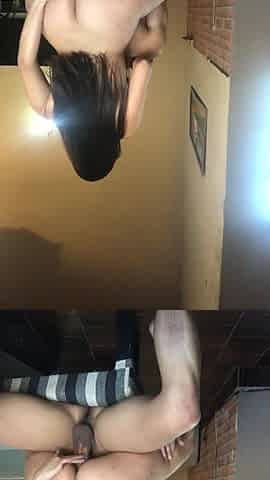 Sexy Brunette Riding a Huge Cock