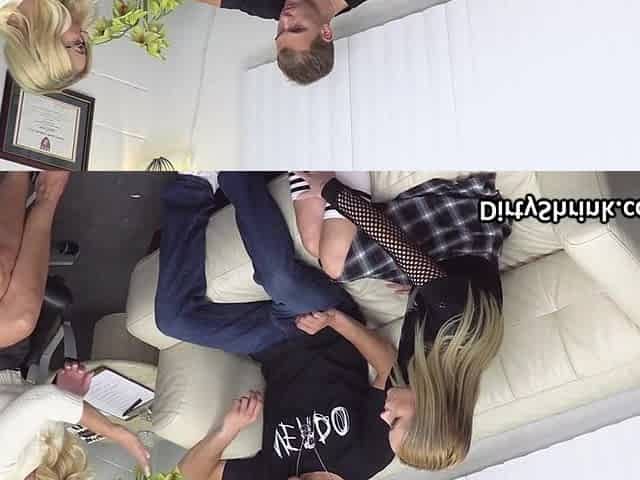 Dr. Julia seduces couple on therapy