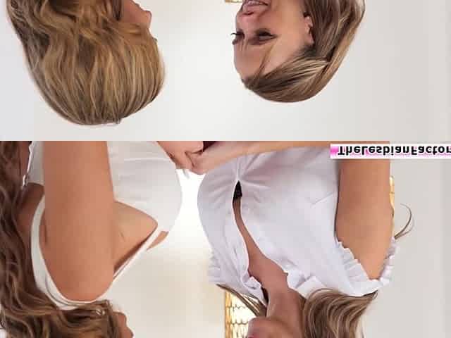 Big tits lesbian milf licking blonde employees hairy pussy