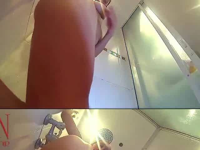 Voyeur camera in the shower room. Shave snatch. bare angel in the shower room.