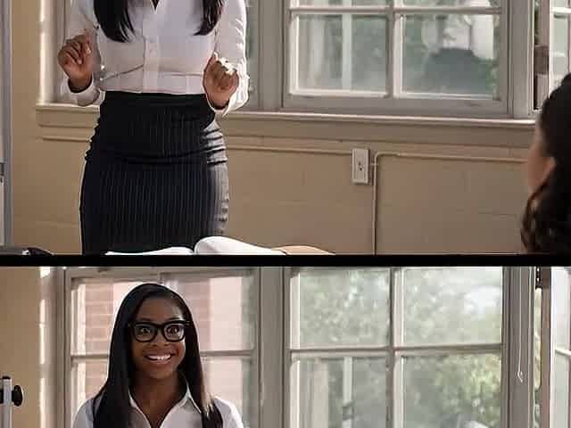 Ebony cutie teacher, bulky butt