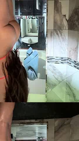 Christina Khalil Wet Orange Bikini Fun Onlyfans Video