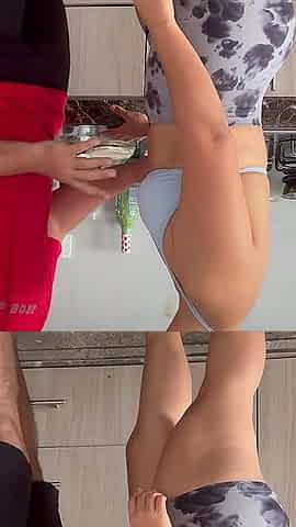 My Stepmom Lets Me Help Her with the Dishes in Her Kitchen and I End up Her