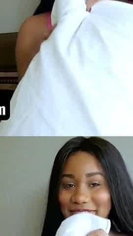 SisLovesMe - Horny ebony teen gets her black pussy fucked with dildo and stepbros cock