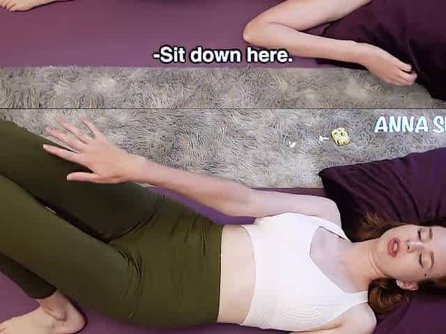 My roommate practices an unusual yoga technique.