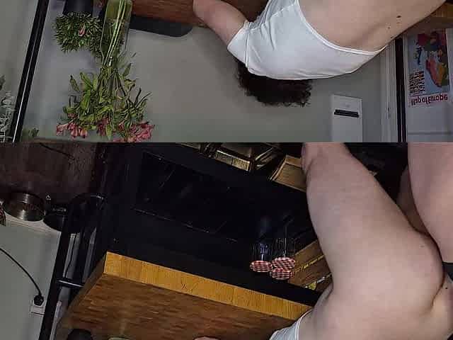 Pegged Him In The Kitchen & Cum Discharged Finish (Fresh Thong-On)