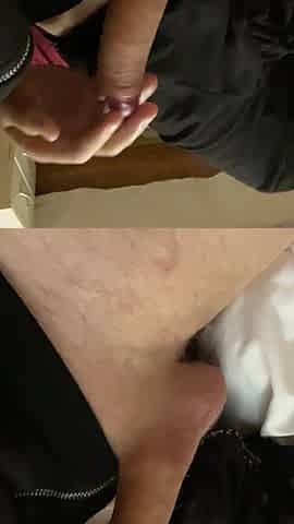 See me masturbate my cock in couch and make me cum