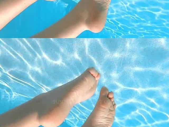 Underwater Pool Soles Teasing