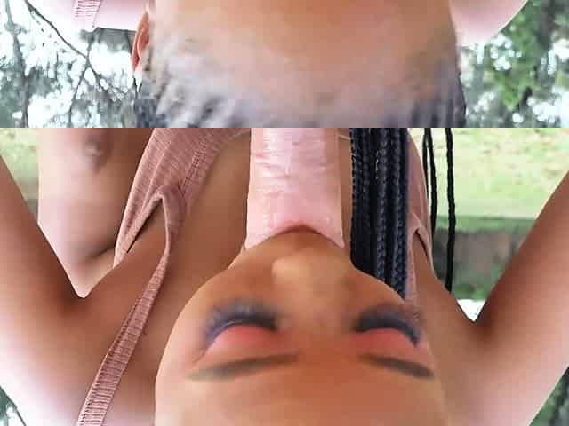 Bubble Butt Black Babe Rides Big Cock