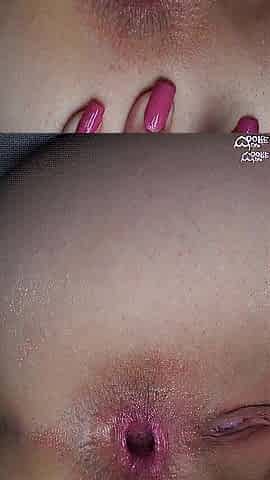 Gaping my butt with different toys close up