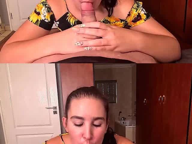 Pov Dirty Talking Slut Milks Cock Twice In A Row, Cum Swallow And Facial