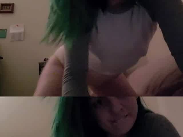 Little whore caught banging herself in the butt